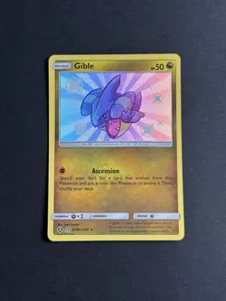 Pokemon Co. Pokemon TCG Gible SV38/SV94 Hidden Fates Shiny Holo HP50 ENG 2019 - Image 2