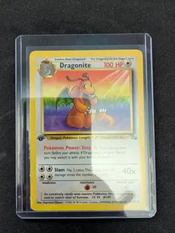 Wizards of the Coast 1st edition Fossil Dragonite Non-Holo Rare 19/62 English - Image 1