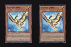 2x YuGiOh Bujingi Crane CT11-EN005 Limited Edition Super Rare NM Cards - Image 1