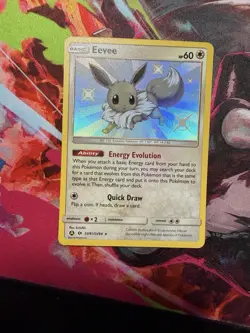 Eevee Shiny Holo Rare Hidden Fates: Shiny Vault SV41/SV94 Colorless Holo Pokemon - Image 1