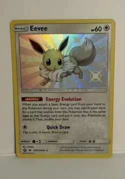 Eevee Shiny Holo Rare Hidden Fates: Shiny Vault SV41/SV94 Colorless Holo Pokemon - Image 1