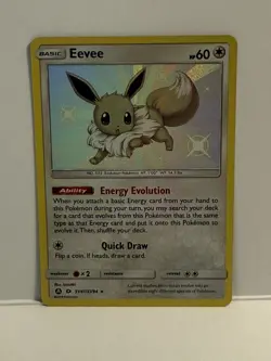 Eevee Shiny Holo Rare Hidden Fates: Shiny Vault SV41/SV94 Colorless Holo Pokemon - Image 2