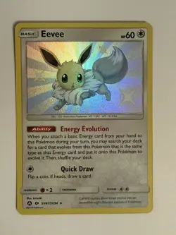 Eevee Shiny Holo Rare Hidden Fates: Shiny Vault SV41/SV94 Colorless Holo Pokemon - Image 3
