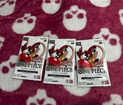 Bandai One Piece Card Game ROUND1 Promo Pack x3 English 1 Card/Pack Luffy - Image 1