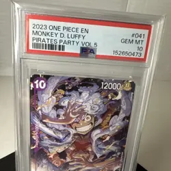2023 One Piece En Monkey D. Luffy #041 Pirates Party Vol. 5 PSA 10 GEM MINT Slab - Image 2