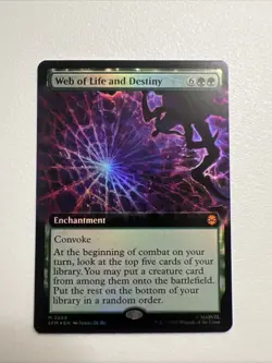 Web of Life and Destiny Extended Art MTG Marvel's Spider-Man (Foil) - Image 1