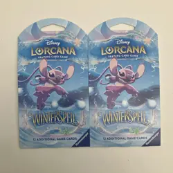 Ravensburger Disney Lorcana TCG Winterspell Booster Packs 12 Cards Stitch Lot 2 - Image 1