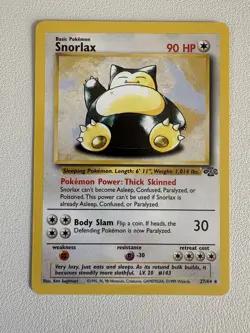 Pokemon TCG Snorlax Jungle Card 27/64 Unlimited Rare - Near Mint - Vintage - Image 1