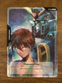 SDCC 2025 Gundam TCG Resource Card RP-001 Alt Art Non Foil Beta English Promo - Image 1