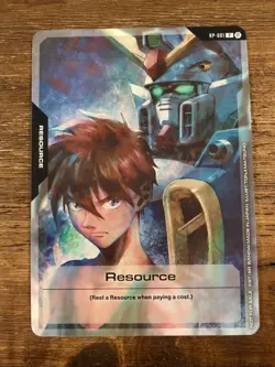 SDCC 2025 Gundam TCG Resource Card RP-001 Alt Art Non Foil Beta English Promo - Image 1