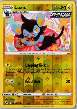 Luxio - Crown Zenith 041/159 - Uncommon Reverse Holo LP - Pokemon Card - Image 1