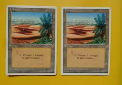 MTG Card. Oasis x2 Land . Exact as pictures 4th Edition - Image 1