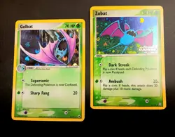 Pokemon Cards Zubat Reverse Holo Team Rocket Returns 82/109 + Golbat 36/101 Holo - Image 1