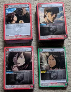 Union Arena Attack on Titan Bulk Lot of 162 Cards Commons/Uncommons - Image 1