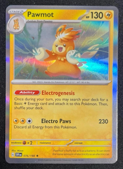 Pawmot 076/198 Holo Scarlet & Violet Pokemon Card NM - Image 1