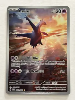 Latios 203/191 Illustration Rare Surging Sparks Pokemon Card NM Corner Pics - Image 1