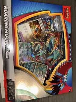 Pokemon TCG Roaring Moon ex Card Box 4 Booster Packs Trading Card Game 820650852718 - Image 1
