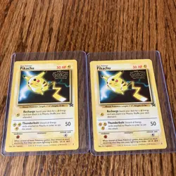 Copies Of Pikachu (Movie Promo) 04/53 Wotc Promo Regular And Mewtwo Cards - Image 1