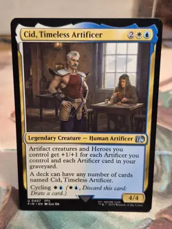 0407 Cid, Timeless Artificer NM Final Fantasy FIN MTG Card FFIV Human Creature - Image 1