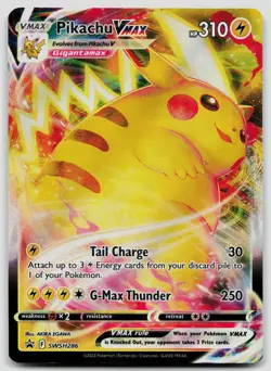 Pikachu VMAX SWSH286 Sword & Shield Promo Holo Pokemon DMG - Image 1