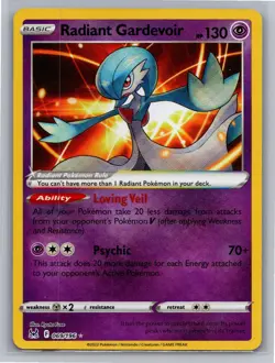 Radiant Gardevoir 069/196 Radiant Rare Lost Origin Pokemon Holo Near Mint - Image 1
