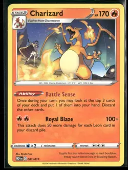 Charizard 001/015 Promo McDonald's Promos 2024 Pokemon Moderately Played - Image 1
