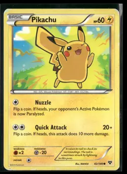 Pikachu 42/146 Common XY Pokemon Moderately Played - Image 1