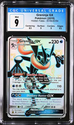 Greninja Gx SV56/SV94 Shiny Vault Holo Hidden Fates Pokemon CGC 9 Mint - Image 1