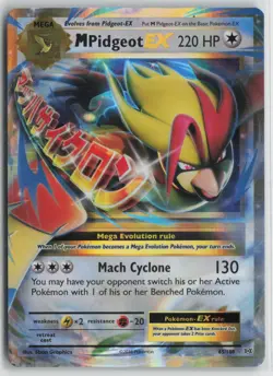 M Pidgeot EX 65/108 Holo Rare EX Evolutions Pokemon NM - Image 1