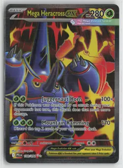 Mega Heracross ex 108/094 Ultra Rare Phantasmal Flames Pokemon NM - Image 1