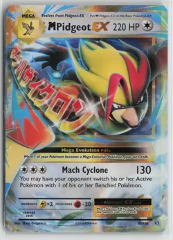 M Pidgeot EX 65/108 Holo EX Rare Evolutions Pokemon NM - Image 1
