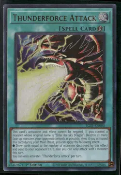 Egyptian God Deck: Slifer the Sky Dragon #EGS1-EN003 Thunderforce Attack - Image 1