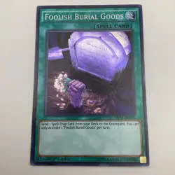 Foolish Burial Goods MP17-EN218 1st Edition Secret Rare LP Yugioh - Image 1