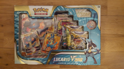 pokemon tcg lucario vstar premium collection box new & sealed trading cards - Image 1
