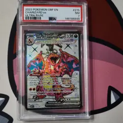 Pokemon Charizard EX Obf Ultra Rare Full Art Holo Card 215/197, PSA nm 7 - Image 1