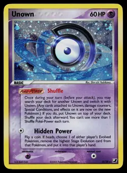 Pokemon Card - Unown Unseen Forces D/115 Rare - Image 1
