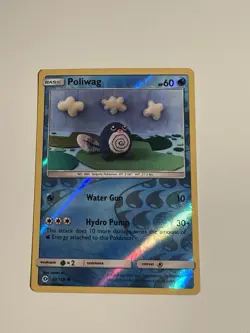 Poliwag Reverse Holo Common Card SM Base Set 30/149 LP Condition - Image 1