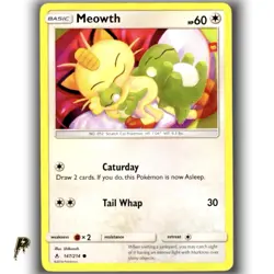 Pokemon Sun & Moon Unbroken Bonds Meowth 147/214 Non Holo Common Card LP - Image 1
