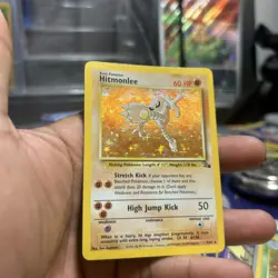 Pokemon TCG Hitmonlee 7/62 Fossil Set Holo Rare Card Vintage WOTC 1999 LP - Image 2