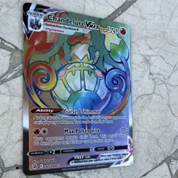 Chandelure VMAX 265/264SWSH08: Fusion Strike Rainbow Full Art Card Near Mint - Image 3