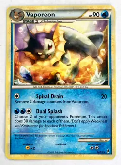 Pokemon Vaporeon Lot 2 Cards 2009 Rising Rivals & 2011 Call of Legends NM - Image 2