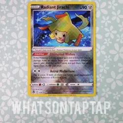 Pokemon Card Radiant Jirachi 120/195 Radiant Rare Sword Shield Silver Tempest NM - Image 1
