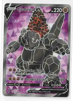 Coalossal V 173/185 Vivid Voltage Full Art Ultra Rare Holo Pokemon TCG Card NM - Image 1