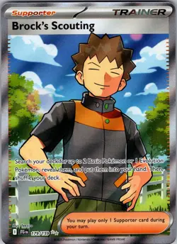 Brock's Scouting 179/159 Ultra Rare Journey Together Pokemon Holo Near Mint - Image 1