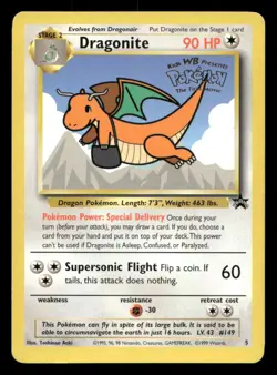 Dragonite 5 Wizards Black Star Promos LP Pokemon - Image 1