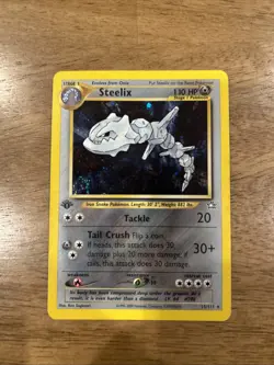 Steelix 15/111 Neo Genesis Holo Pokemon Vintage - Image 1