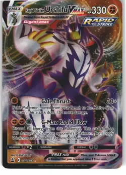Rapid Strike Urshifu VMAX 088/163 Holo VMAX Rare Battle Styles Pokemon Near Mint - Image 1