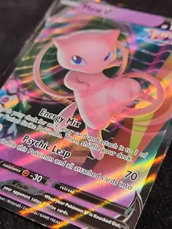 Mew V 113/264 Swsh08: Fusion Strike Holo, 2021, VG-EX Condition - Image 2