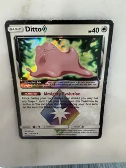 Ditto 154/214 Lost Thunder Holo Prism Star Rare Pokemon Moderately Played - Image 3