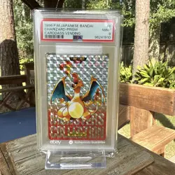 Charizard Pokemon 1996 Prism Carddass Vending Red Japanese 006 PSA 9 - Image 1